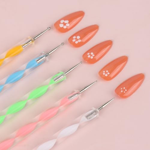 Tbestmax 8 Pcs Nail Art Brush and Dotting Pen Set for Manicure Design