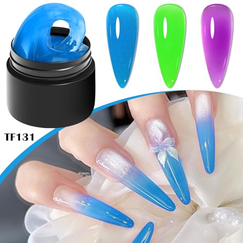 MEET ACROSS Solid Builder Gel Kit - 3 Colors Nail Extension Kit with Brush