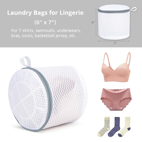 Mesh Bra Laundry Bags for Delicates, 6x7 Inch, 3-Pack Set