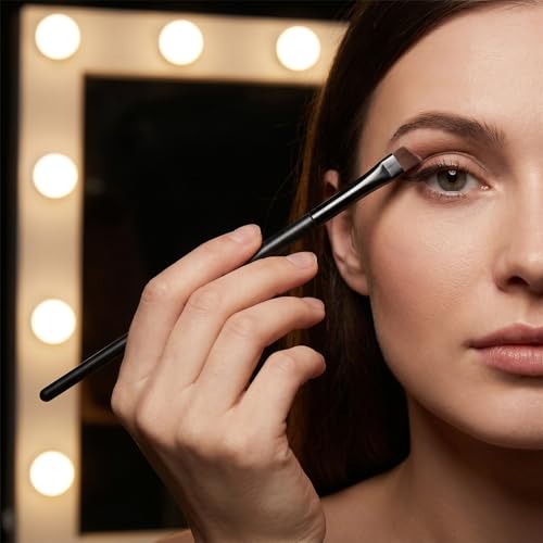 Aphumedc 12-Piece Eyeliner and Brow Brush Set - Angled Brushes