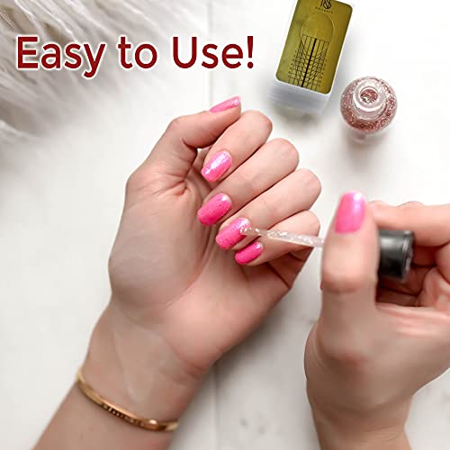 Nailskey Nail Forms for Gel Builder 200 Pcs Self Adhesive Extension Stickers