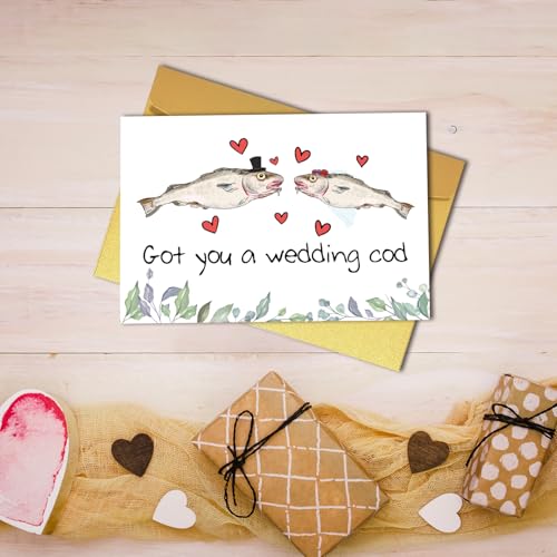 Funny Cod Pun Wedding Card - Newlywed Engagement Gift (#2)