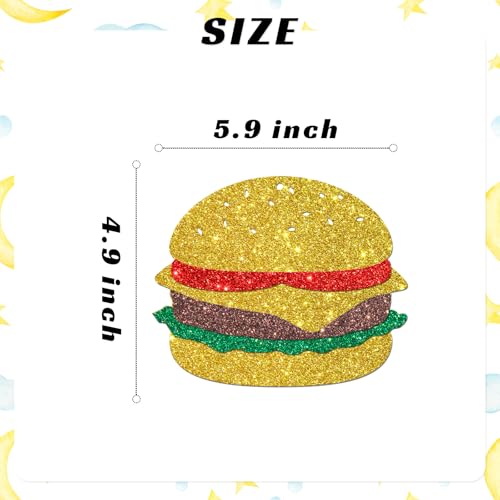 Hamburger Hanging Swirl Decorations - Fast Food Party Supplies