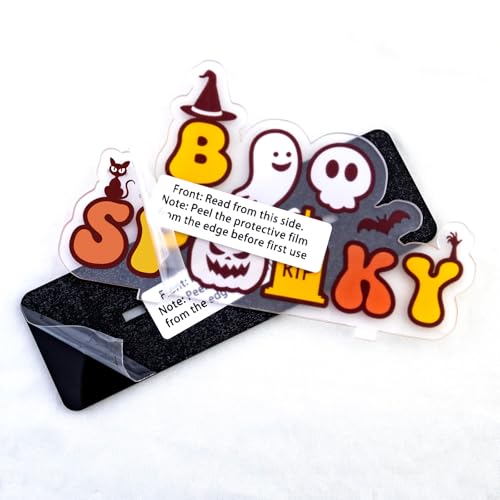 VIESUJI Ghost Acrylic Sign Halloween Decor & Boo Basket Stuffer