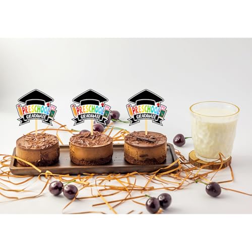 2026 Pre School Graduation Cupcake Toppers - 24 Pcs Set