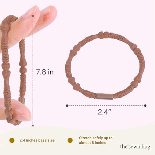 Boho Hair Ties 20-Pack Cute Elastic Ponytail Holders for Thick and Thin Hair