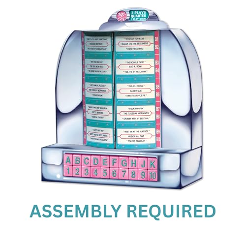 Beistle 3D 1950s Jukebox Tabletop Centerpiece - Retro Diner Party Decoration