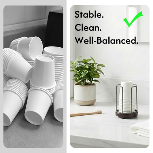 MorrowLiving 3oz Disposable Cup Holder for Bathroom and Espresso Bar