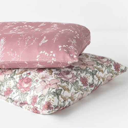 Little Jump 2-Pack Toddler Pillowcase - 14x19 Ultra Soft Vintage Floral