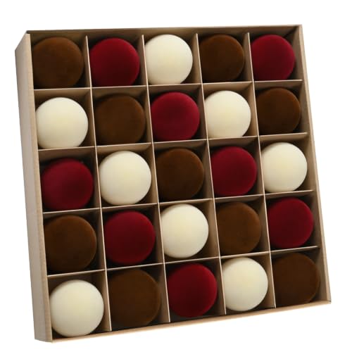 50 Pcs Velvet Christmas Ornaments Balls - Burgundy, Brown, Beige, 2.36 Inch - Holiday Decor
