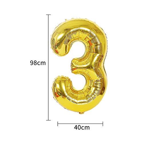 Gold 32nd Birthday Decoration Kit with Balloons & Banner