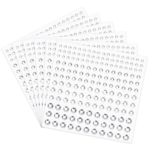 Self-Adhesive Face Jewels 990 Pcs Bling Rhinestone Stickers for Makeup