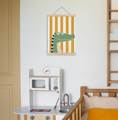 Cute Crocodile Nursery Wall Art Poster | 12x16 Inch Hanging Decor