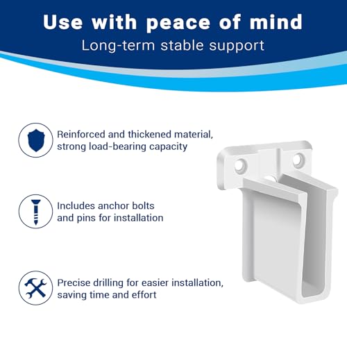 Hufopik 4-Pack Wire Shelf End Brackets for Closet Systems