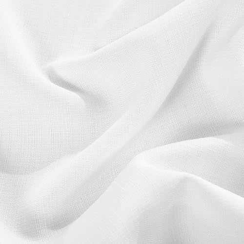 Deconovo Faux Linen Throw Pillow Covers 18x18, Set of 4, Linen White