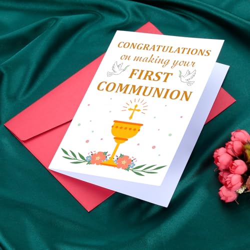 First Communion Card for Boys & Girls - Blessings & Good Wishes