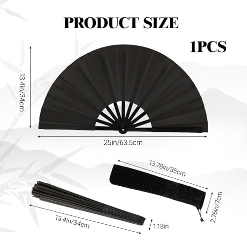 Panthra Satin Hand Fan for Line Dancing - Foldable & Lightweight