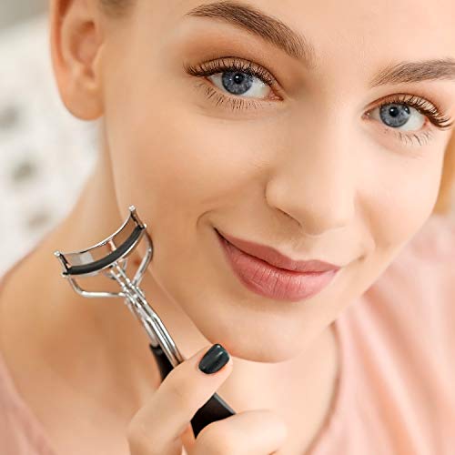 Zhehao 24Pcs Eyelash Curler Refill Pads Silicone Rubber Replacement with Storage Box