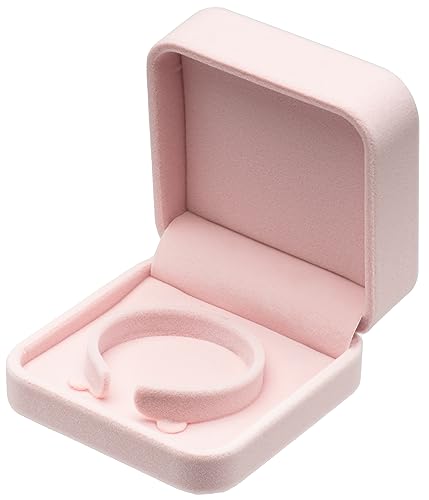 Pink Velvet Bracelet Jewelry Box - Bangle Storage Organizer