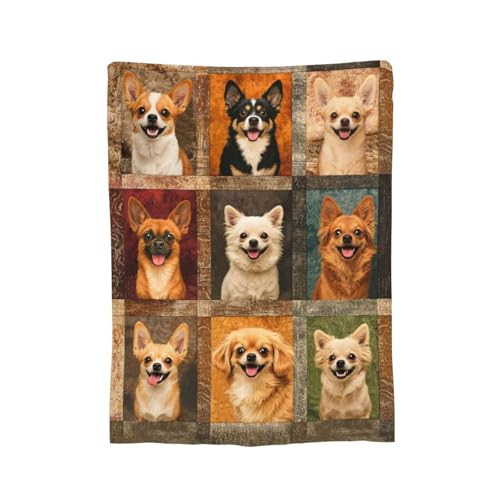 Super Soft Flannel Chihuahua Throw Blanket - Cozy & Warm 50"x40"