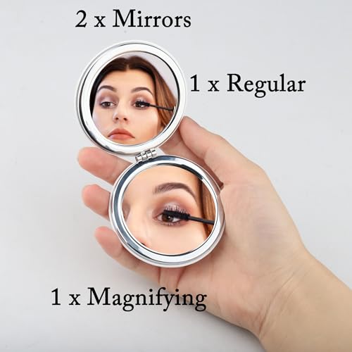 Zuo Bao Compact Makeup Mirror Double-Sided Magnifying Pocket Mirror