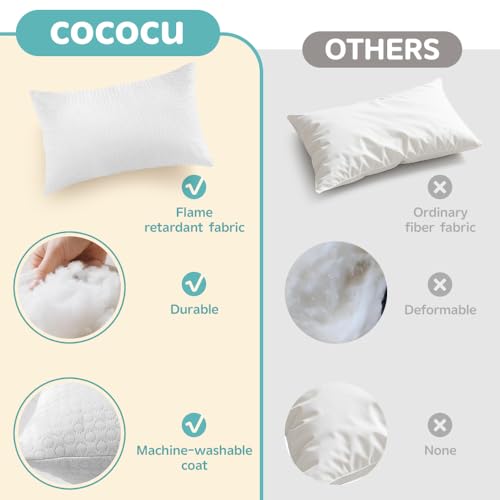 Toddler Pillow 13x18 Inch with Washable Cover for Ages 2-5