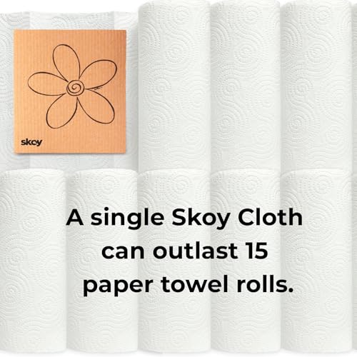 Skoy Swedish Dishcloths 4-Pack - Reusable, Eco-Friendly Cleaning Cloths