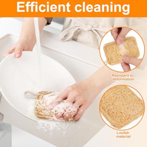 Natural Loofah Dish Washing Brush - Eco-Friendly Kitchen Scrubber