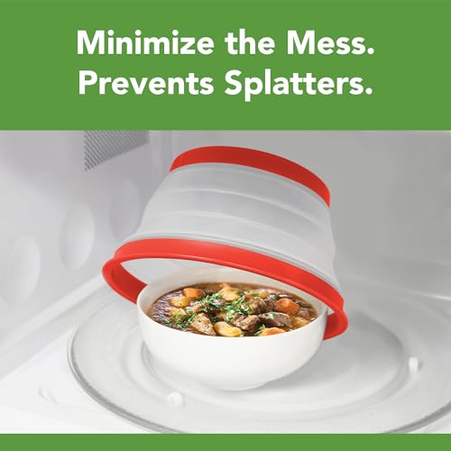 Tovolo Microwave Splatter Cover - Collapsible Silicone Lid for Small Dishes
