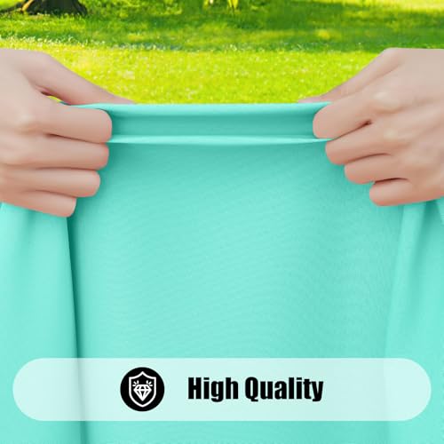 Elastic Fitted Polyester Tablecloth for 6 Foot Tables Waterproof & Durable