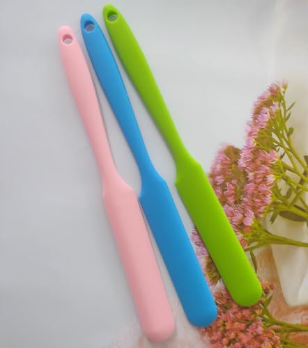 Ebonee Reusable Silicone Wax Spatulas 3 Pack - Non-Stick Hair Removal Applicators