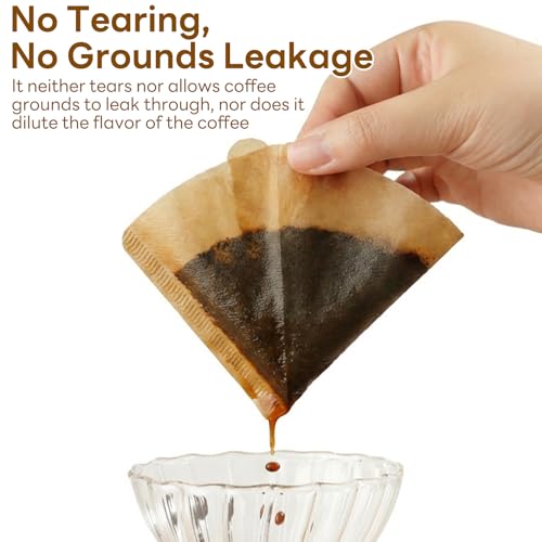 200 Count Unbleached Coffee Filters #1 - Disposable Cone for Pour Over & Drip Coffee Makers (No Box)