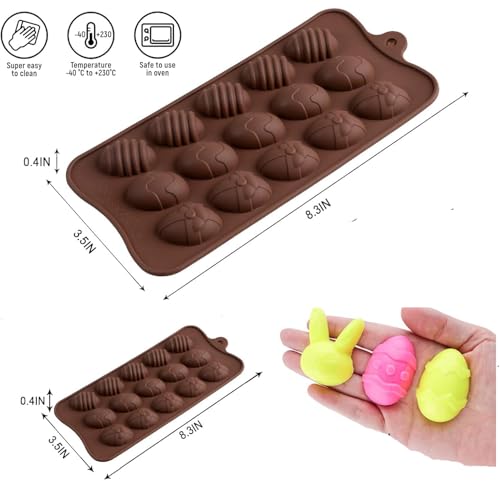 Bamutu Easter Silicone Mold Set Bunny Egg Basket Chocolate Candy Pan