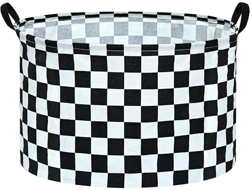 MAIZMZ Checkered Extra Large 80L Kids Laundry Basket Waterproof Collapsible Toy Organizer