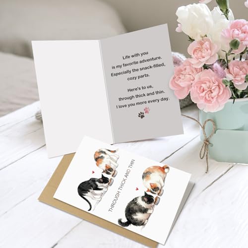 Romantic Cat Valentine's Day Card - Perfect for Cat Lovers