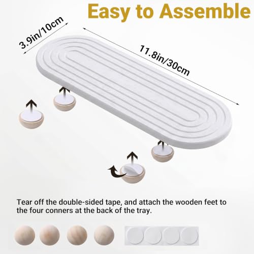 Fast-Drying Diatomite Sink Tray Organizer - 11.8 x 3.9 in