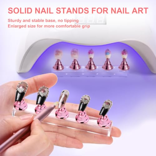 Narsikar Press on Nail Practice Stand Set with Tweezers and Tape