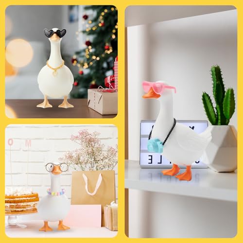 15-Piece Mini Desk Goose Outfit Set with Sunglasses & Accessories
