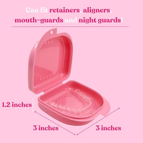 Genco Dental Retainer Case with Vent Holes for Aligners and Night Guards