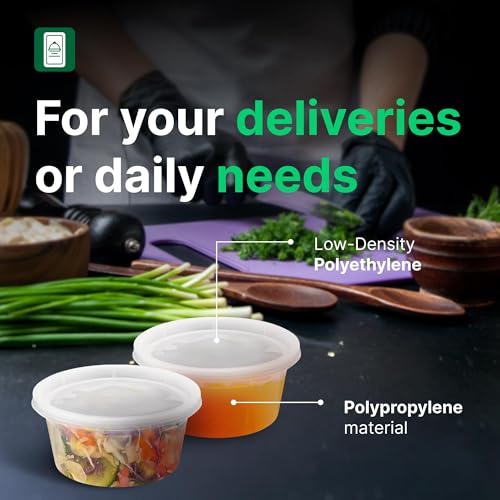 Wrapley 8oz Deli Food Containers with Lids - Leakproof Meal Prep Set (12 Pack)