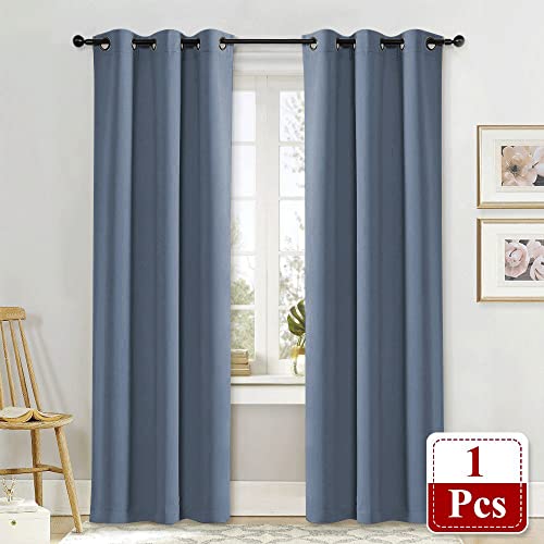 NICETOWN Stone Blue Blackout Curtain - 42 x 84 Inch Thermal Grommet Panel