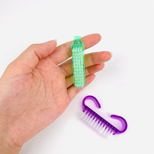 HANWER 16 Pack Handle Grip Nail Brushes Travel Size Fingernail Scrubbers