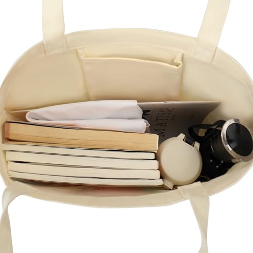 Reusable Canvas Tote Bag for Women - Stylish Grocery & Work Bag