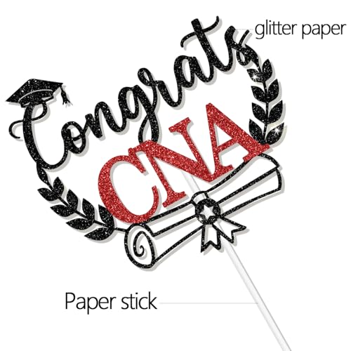Congrats CNA Cake Topper for Nursing School Graduation Party