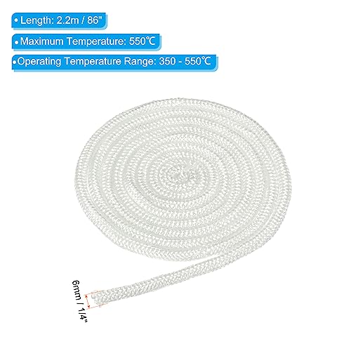 PATIKIL 1/4" x 86" High-Temperature Fiberglass Wood Stove Gasket