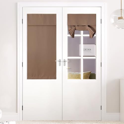 NICETOWN Cappuccino Blackout Curtain for Small Half Windows 26"x50" Pack of 1