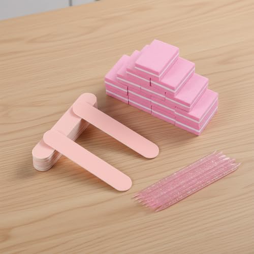 Disposable Manicure Kit 3-Piece Individual Package 24 Sets Pink