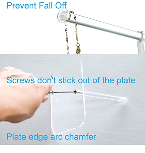 2-Tier Acrylic Jewelry Organizer Stand - Clear Necklace & Bracelet Holder