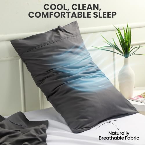 Utopia Bedding King Size Pillow Cases - 12 Pack, Soft Grey Microfiber Covers