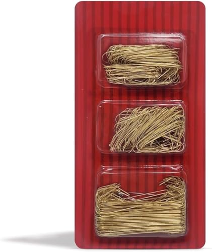 Gold Metal Ornament Hooks – 300 Pack for Christmas Decoration